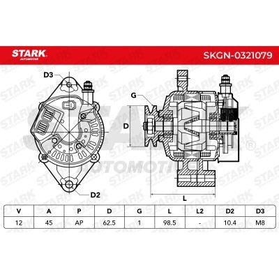 Alternator Stark SKGN-0321079 SKGN-0321079 - photo 5