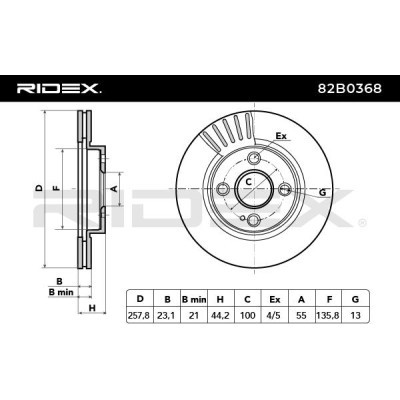 Brake Disc RIDEX 82B0368 82B0368 - photo 6