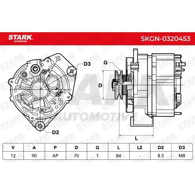 Alternator Stark SKGN-0320453 SKGN-0320453 - photo 3