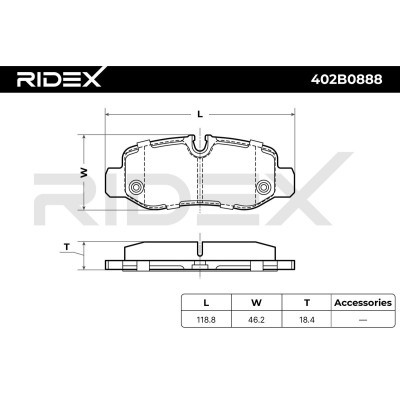 Brake Pads Set RIDEX 402B0888 402B0888 - photo 7