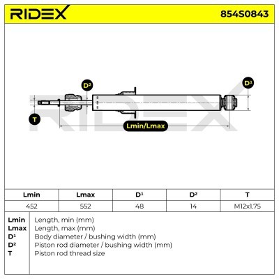 Shock Absorber RIDEX 854S0843 854S0843 - photo 7