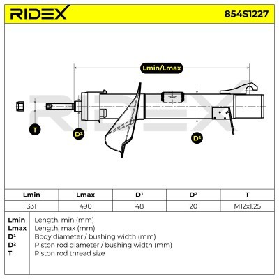 Shock Absorber RIDEX 854S1227 854S1227 - photo 6