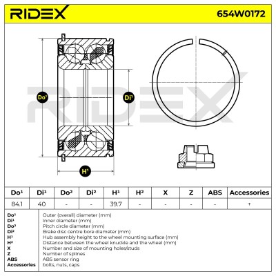 Wheel Bearing RIDEX 654W0172 654W0172 - photo 3