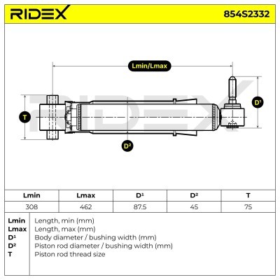 Shock Absorber RIDEX 854S2332 854S2332 - photo 6
