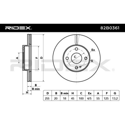 Brake Disc RIDEX 82B0361 82B0361 - photo 7