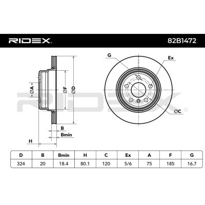 Brake Disc RIDEX 82B1472 82B1472 - photo 6