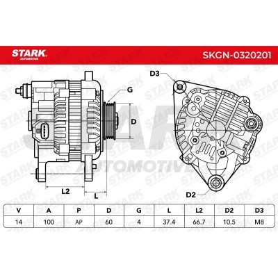 Alternator Stark SKGN-0320201 SKGN-0320201 - photo 3
