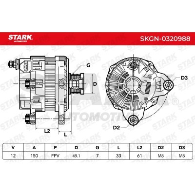 Alternator Stark SKGN-0320988 SKGN-0320988 - photo 6