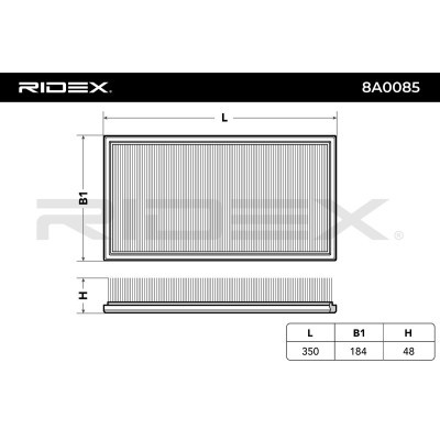 Air Filter RIDEX 8A0085 8A0085 - photo 3