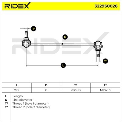 Stabilizer Link RIDEX 3229S0026 3229S0026 - photo 6