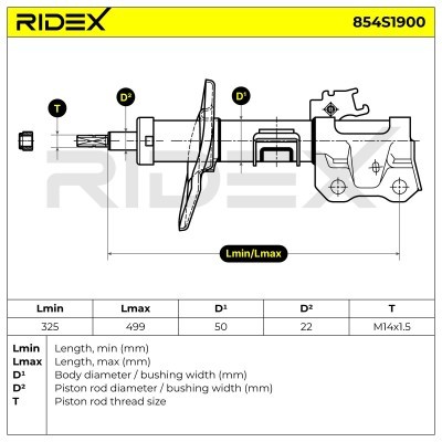 Shock Absorber RIDEX 854S1900 854S1900 - photo 6