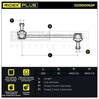 Stabilizer Link RIDEX 3229S0065P 3229S0065P - photo 9