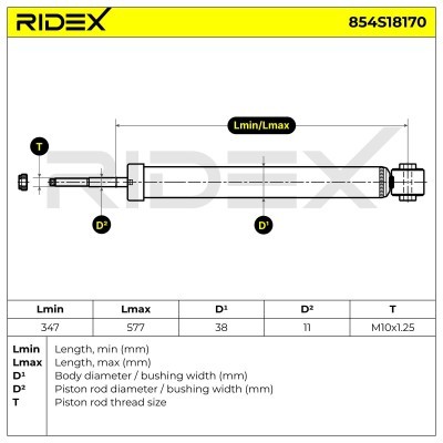 Shock Absorber RIDEX 854S18170 854S18170 - photo 7