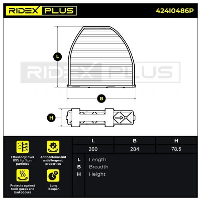 Cabin Air Filter RIDEX 424I0486P 424I0486P - photo 9