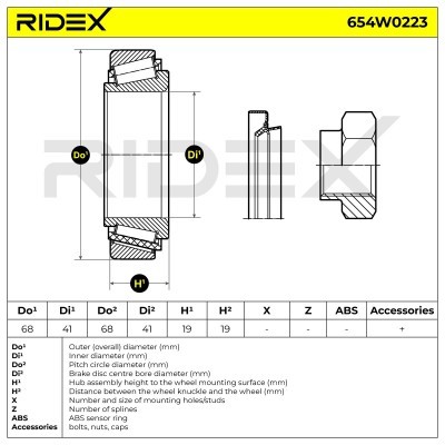 Wheel Bearing RIDEX 654W0223 654W0223 - photo 8