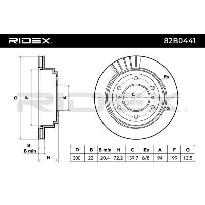 Brake Disc RIDEX 82B0441 82B0441 - photo 4