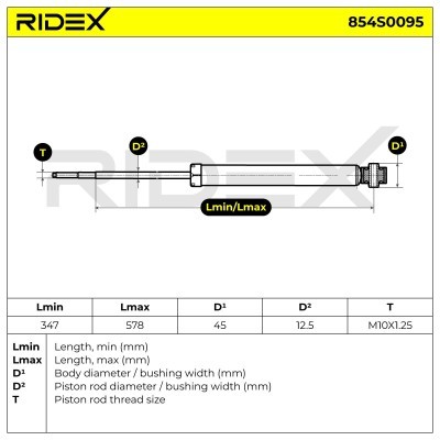 Shock Absorber RIDEX 854S0095 854S0095 - photo 9