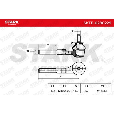 Tie Rod End Stark SKTE-0280229 SKTE-0280229 - photo 5