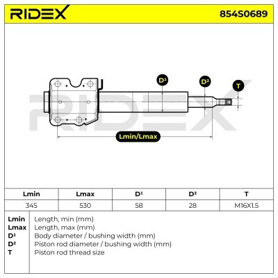 Shock Absorber RIDEX 854S0689 854S0689 - photo 5