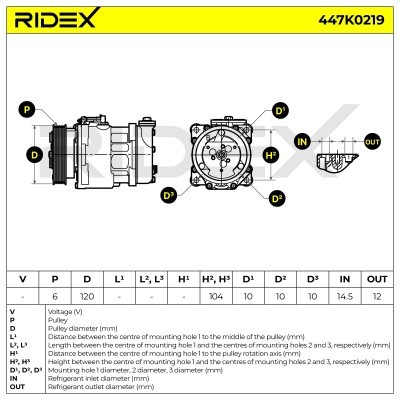 Compressor, Air Conditioning 447K0219 - photo 7