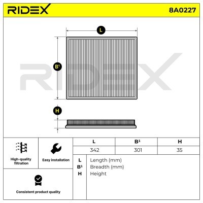 Air Filter RIDEX 8A0227 8A0227 - photo 6