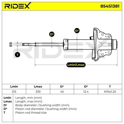 Shock Absorber RIDEX 854S1381 854S1381 - photo 6