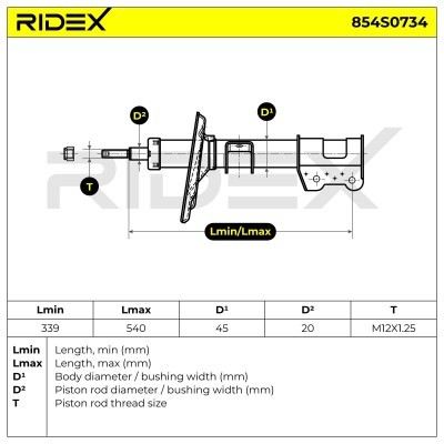 Shock Absorber RIDEX 854S0734 854S0734 - photo 8