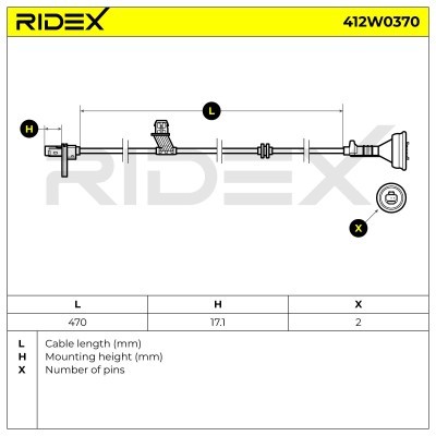 ABS Sensor RIDEX 412W0370 412W0370 - photo 6