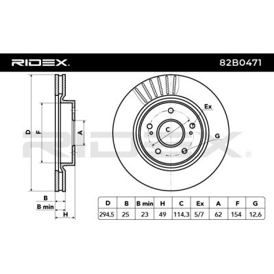 Brake Disc RIDEX 82B0471 82B0471 - photo 6