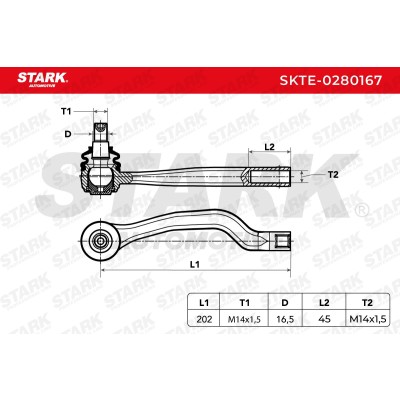 Tie Rod End Stark SKTE-0280167 SKTE-0280167 - photo 5