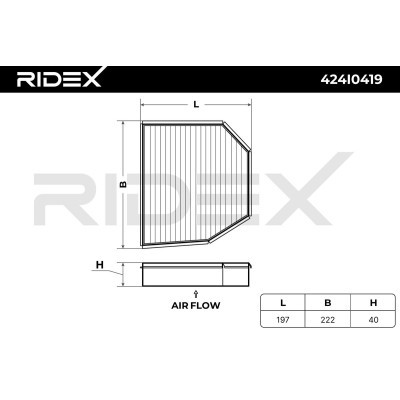 Cabin Air Filter RIDEX 424I0419 424I0419 - photo 6