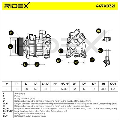 Compressor, Air Conditioning BMW 3 Touring (E91) 3 Sedan 447K0321 - photo 7