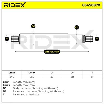 Shock Absorber RIDEX 854S0970 854S0970 - photo 6