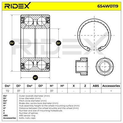 Wheel Bearing RIDEX 654W0119 654W0119 - photo 6