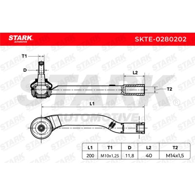Tie Rod End Stark SKTE-0280202 SKTE-0280202 - photo 5