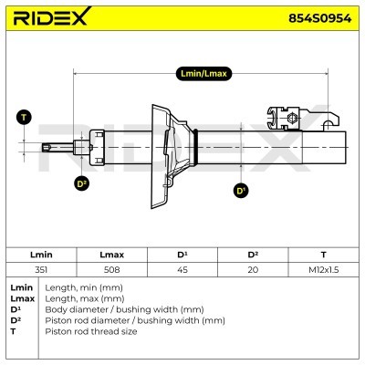 Shock Absorber RIDEX 854S0954 854S0954 - photo 6