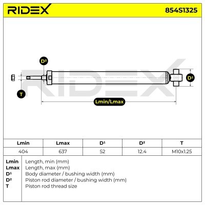 Shock Absorber RIDEX 854S1325 854S1325 - photo 4