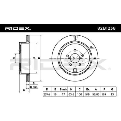 Brake Disc RIDEX 82B1238 82B1238 - photo 4