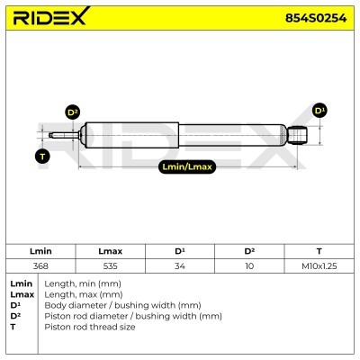 Shock Absorber RIDEX 854S0254 854S0254 - photo 6