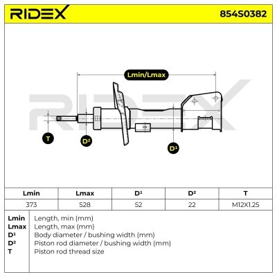 Shock Absorber RIDEX 854S0382 854S0382 - photo 8