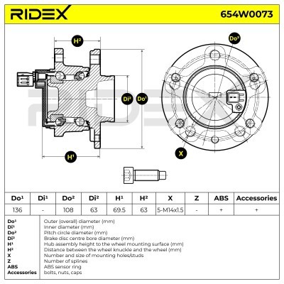 Wheel Bearing RIDEX 654W0073 654W0073 - photo 7