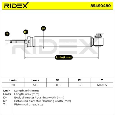 Shock Absorber RIDEX 854S0480 854S0480 - photo 4