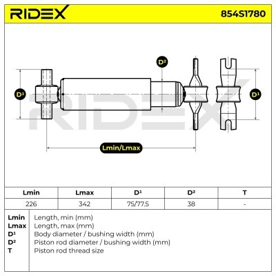 Shock Absorber RIDEX 854S1780 854S1780 - photo 7