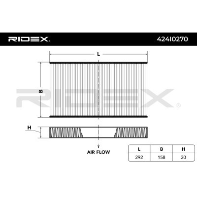 Cabin Air Filter RIDEX 424I0270 424I0270 - photo 2