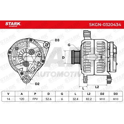 Alternator Stark SKGN-0320434 SKGN-0320434 - photo 7
