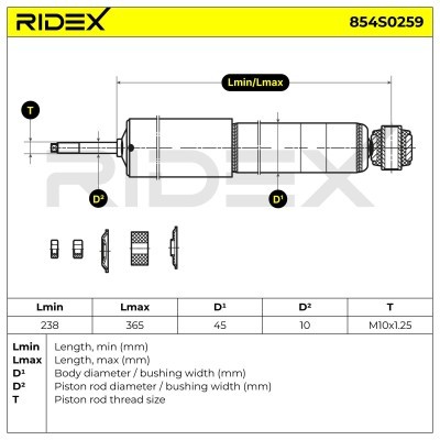 Shock Absorber RIDEX 854S0259 854S0259 - photo 7