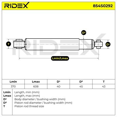 Shock Absorber RIDEX 854S0292 854S0292 - photo 8