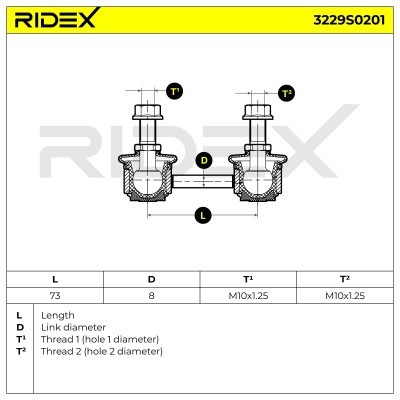 Stabilizer Link RIDEX 3229S0201 3229S0201 - photo 7