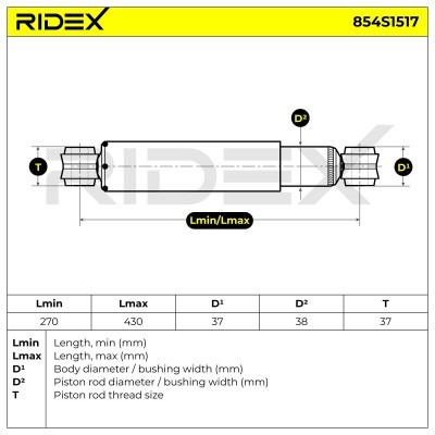 Shock Absorber RIDEX 854S1517 854S1517 - photo 6