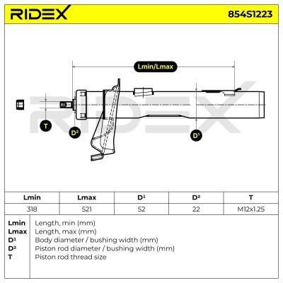 Shock Absorber RIDEX 854S1223 854S1223 - photo 9